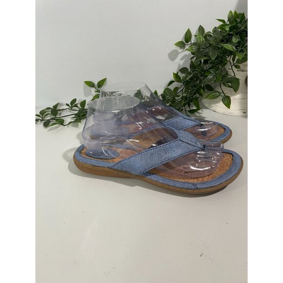 B.O.C Womens Blue Faux Leather Flip Flops Size 8 - Picture 14 of 16